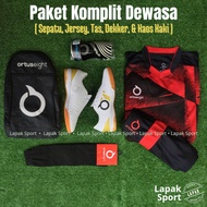 Sepatu Futsal Ortus Bima Jogosala Merah Biru Lengkap Sepatu Futsal Ortuseight BBS Catalyst Volt Rave