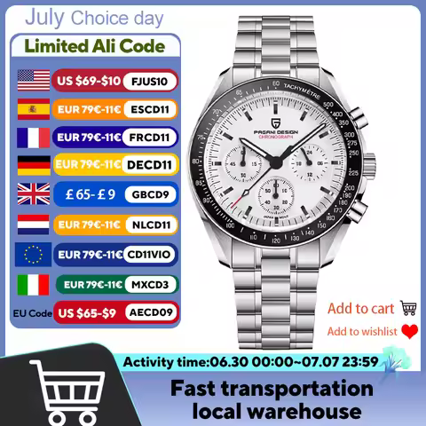 PAGANI DESIGN 2026 New V5 PD1701 Men's Watches Luxury Quartz Watch Men Sport Speed Chronograph AR Sa