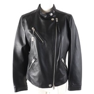 COACH Uptown Racer 外套（F33830），羊皮材質，顏色單排扣設計，成色極佳。正品，女款，S碼，附尺寸表。