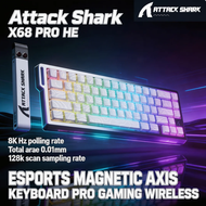 Attack Shark X68PRO HE Tri-Mode Magnetic Axis Keyboard PBT Double-Shot Five-Sided Dye-Sub RGB Gaming