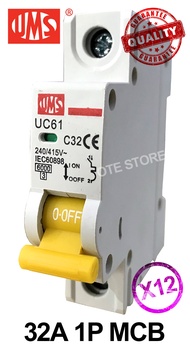 UMS 32A 1POLE MCB (SIRIM APPROVAL) X 12 UNIT