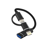 CD-JP-036-ip-ip+tp-otg Type C + Lightning USB conversion adapter cable type c Lightning 2 in 1 USB3.0 branch adapter USB-A to Apple US