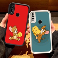 O-43 Mouse Paint Case for OPPO Reno F15 A31 A91 3 2020 Black and White