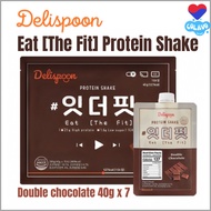 [Delispoon] Eat [The Fit] Protein Shake / Double Chocolate / 7 pack (40g Each) / Made in Korea