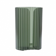 多用途透明壁掛式無痕抽取衛生紙架面紙盒紙巾盒 19.5 x 12.5 x 9cm  綠色  1個