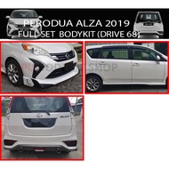 PERODUA ALZA 2019 FACELIFT FULL SET BODYKIT PU (D68) FRONT SKIRT ,SIDE SKIRT, REAR SKIRT