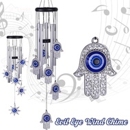 Blue Evil Eye Sun Wind Chimes Outdoor Decor Fatima's Holy Hand Blue Evil Eye Door Hanging Gift