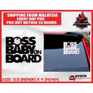 BOSS BABY ON BOARD CAR STICKER AKSESORI KERETA STICKERS