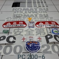 IRN Sticker Excavator Komatsu PC 200-7 PC200-8 PC200-6
