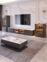 Modern Minimalist Rock Plate TV Cabinet Luxury Living Room Floor Standing Home Furniture Entertainme