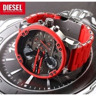 (Real Photo)Original Diesel Mr. Daddy 2.0 Men's Chronographs Red Stainless Steel Watch DZ7370 Jam Tangan Lelaki