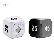 Cube-Timer Kitchen Timer Gravity Sensor Flip Meditation Timer for Time Management and Countdown 5-15