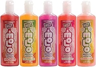 Doc Johnson Hot Motion Lotion - 5 Flavor Variety Pack - Flavored Warming Water-Based Body Glides - W