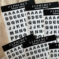 Khalishop - black alphabet sticker, black sticker alphabet, magazine sticker, vintage sticker, alpha
