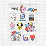 Waterproof Die-Cut Sticker _BT21 RJ Cooky TaTa Chimmy Koya Mang Shooky_a6 Size