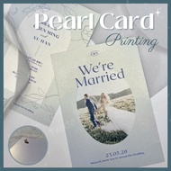 A6/ A7 Size PEARL CARD/ METALIC CARD (1/ 2 SIDE PRINTING) Custom Print Thank You Card/ Wedding Card 