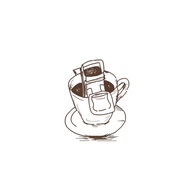 咖啡濾紙袋掛耳滴漏咖啡袋-電子手繪素材