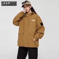 JEEP SPIRIT 1941 ESTD เสื้อแจ็กเก็ตบางใหม่สำหรับผู้ชายและผู้หญิงคู่รักกีฬากลางแจ้งสีทึบการปีนเขาแจ็ค