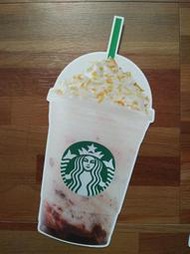 DieCut 星巴克酷卡明信片 Starbuck Coconut Strawberry Bliss 草莓Yes!星冰樂