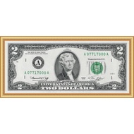 VTC wall painting 2 dollar bill on the front UD0609K-1 size 120 x 55 cm