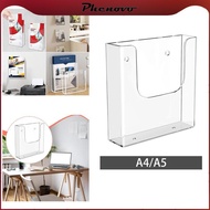 [Phenovo] Acrylic Brochure Holder Flyer Display Stand for Magazines Booklets Menu