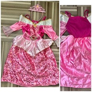 3/4歲 8-10歲 迪士尼愛洛公主裙睡美人 Disney Aurora Sleeping Beauty princess dress