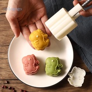 COLO Cartoon Dinosaur Shaped Mooncake Moulds Mooncake Molds Mooncake Stamps Hand Pressure Plastic Material Baking Access