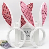 Plush Bunny Ears Headbands Cute Rabbit Hairbands Cosplay Ears Plush Bunny Headband B6l2