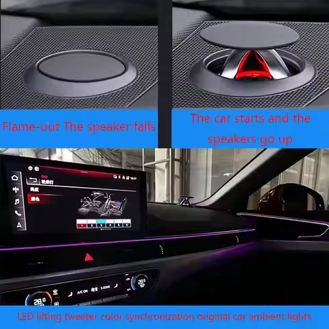 30 color LED lift tweeter for audi a4 a5 a6 a7 q5 q7 q8 b9 c7 c8 dashboard lift tweeter speaker ambi