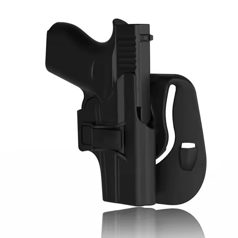 Polymer OWB Tactical Gun Holster,Matched Glock 43, 43x,Paddle Attachment, 60 Degree Rotatable, Adjus