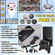 PS2 90000 REFURBISH FULL SET / PS2 CD GAMES / 8MB MEMORY CARD / AV CABLE / AC PLUG CABLE / Ready Sto