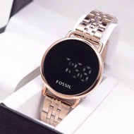 Jam Tangan Wanita Led Touchscreen Fossil Anti air Rantai F5231 Free Box