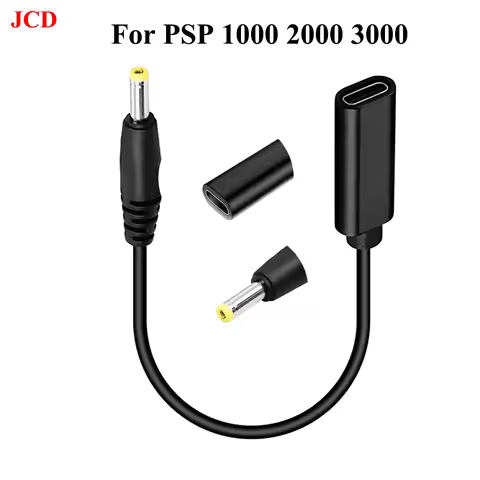 For PSP USB C Type-C Charger Adapter Converter Type C To For PSP1000/2000/3000 Game DC Jack Plug to 