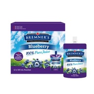 BREMNER'S - 純藍莓汁100毫升 [原箱] (12包)