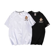 Original Aape t shirt A BATHING APE® ape head bape embroidered pure cotton round neck loose men shor