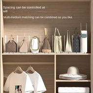 Bag Organizer Transparent Stackable Bag Storage Box White Bag/Book Divider Display Cabinet Handbag S