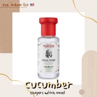 พร้อมส่ง 🇺🇸 Thayers Cucumber Witch Hazel Toner, 89 ml แตงกวา ของแท้, โทนเนอร์ผิวกระจ่างใส โทนเนอร์ ผิวหมองคล้ำ ชุ่มชื้น