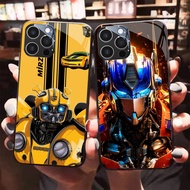 HW-36 Transformers Glass Casing for iphone 14 15 Plus Pro Max