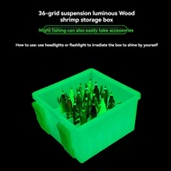 Fishing Lure Box 36 Grids Squid Jig Storage Box Octopus Egi Organizer Box Hard Bait Container Case w