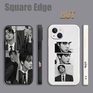 Bts Jin photo handsome grey EN002 For iPhone 14 Pro Max Plus Phone Case Square Edge