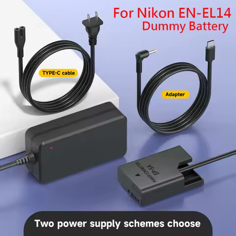 EN-EL14 EN EL14 Dummy Battery ENEL14 DC Coupler AC Power Adapter for Nikon D3200 D3300 D3400 D3500 D