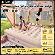 Inflatable Bed【2 Pillows Free】 Camping Inflatable Bedd Single/Double/King Bed Thick PVC Single/Doubl