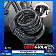 TaffGUARD 5-Digit Number Code Bicycle Lock - SJ008