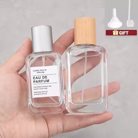 20/35/50ml Empty Glass Spray Bottle Screw Cap Fine Mist Portable Perfume Dispenser Glass Toner Bottl