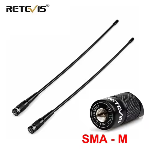 Retevis RHD-771 Walkie Talkie Accessories SMA-M Antenna VHF UHF Dual Band Antenna for Yaesu VX-3R VX