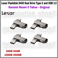 Lexar Flashdisk D400 Dual Drive Type C and USB 3.2 - 5-Year Official Warranty - Original