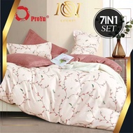 CADAR COMFORTER 5D (7IN1) FULL SET 100% COTTON BEDSHEET QUEEN & KING SIZE READY STOCK IN MALAYSIA