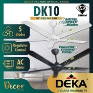 DEKA Ceiling Fan DEKA DK10 56" 5 Blades 5 Speed AC Motor Regulator Control DEKA DR9 Regulator Fan Kipas Siling Syiling
