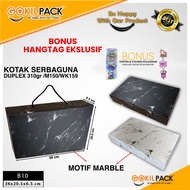 Marble Gift Box - Prayer Rug Hijab Packaging Box - Gift - Size 36x20.5x6.5 cm - B10