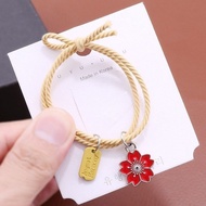 Sweet Cherry Blossom Girlfriend Sweet Cherry Blossom Girlfriend Small Fresh Junior Student Hair Rope